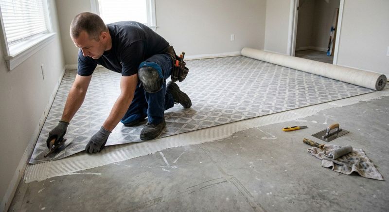 Sheet Linoleum Installation in Rockwall, TX